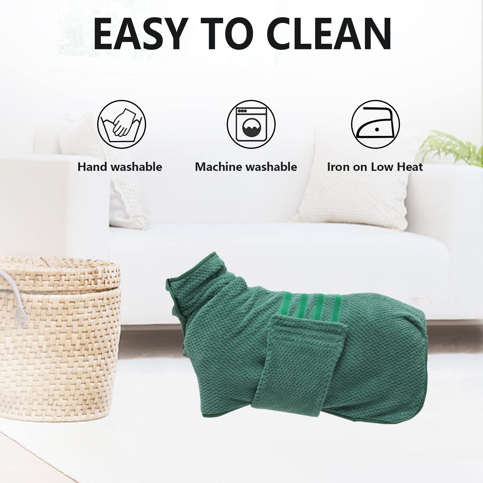 Geyecete Pineapple Grid Drying Robe showing the magic tape fastening.