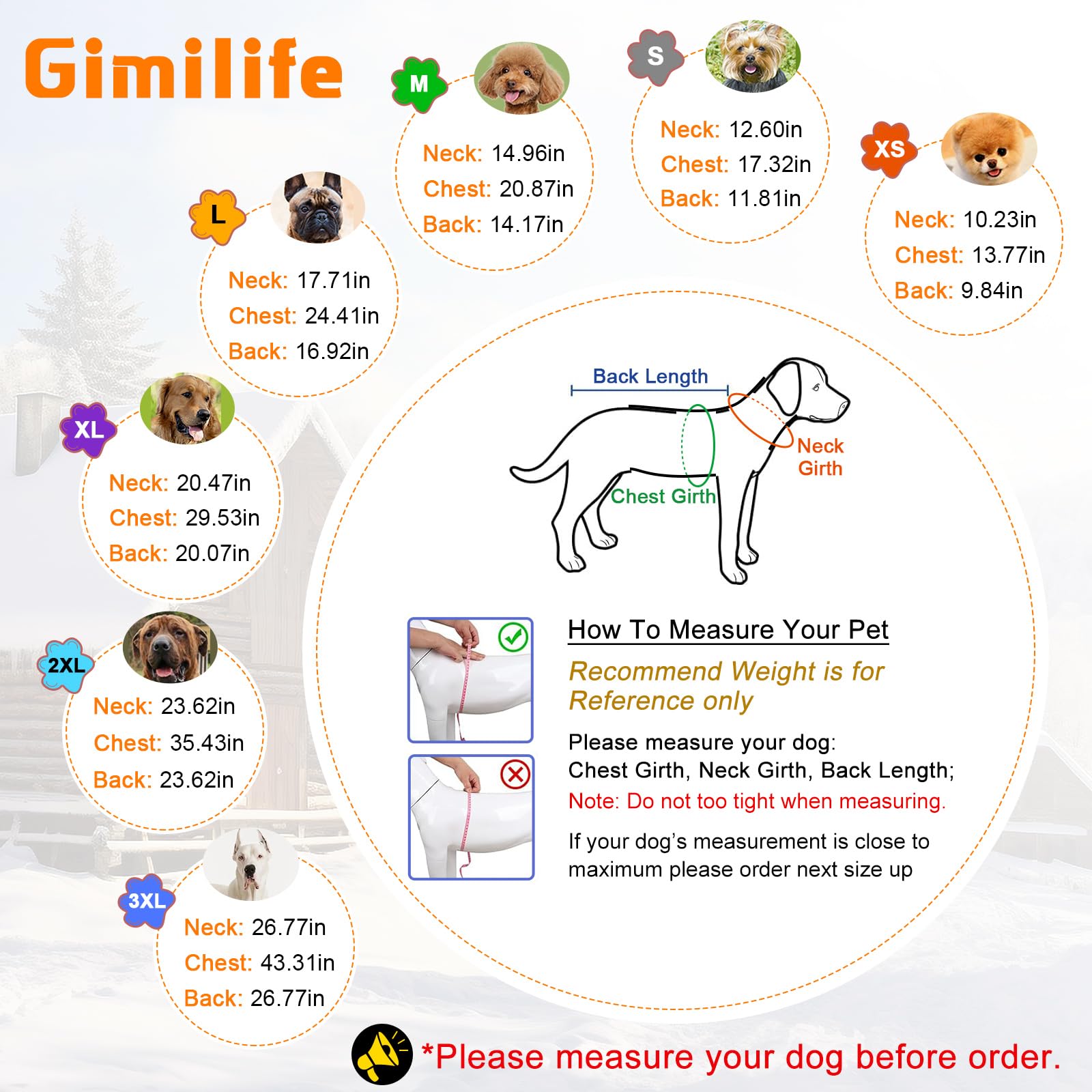 Gimilife Dog Coat worn by a dog during an outdoor walk.