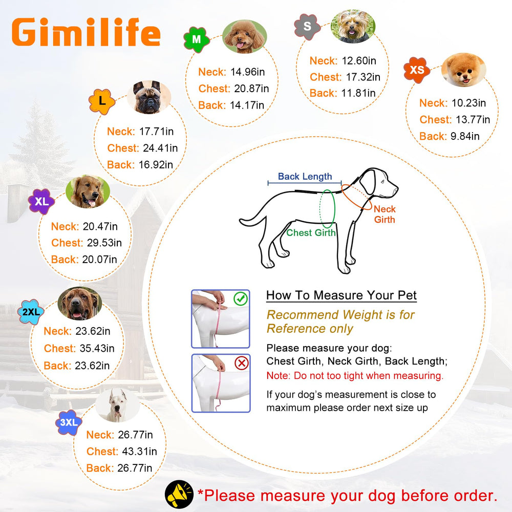 Gimilife dog coat shown being worn outdoors.