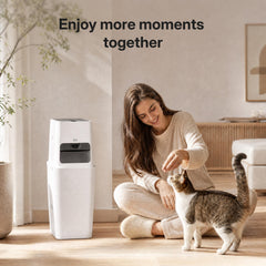 GKJ Plus cat litter trash can set with the bin and refill rolls.