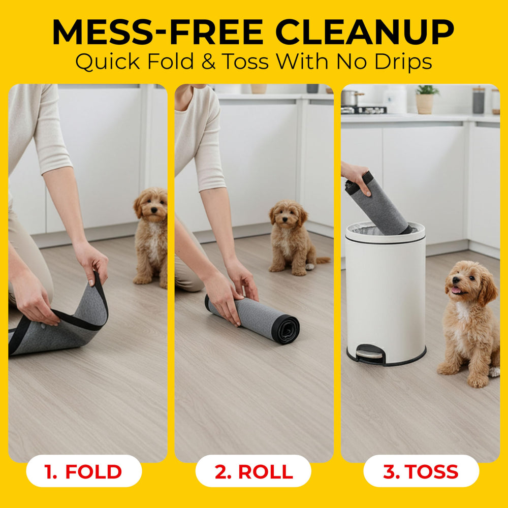 Glad for Pets puppy pad placed flat on a floor.