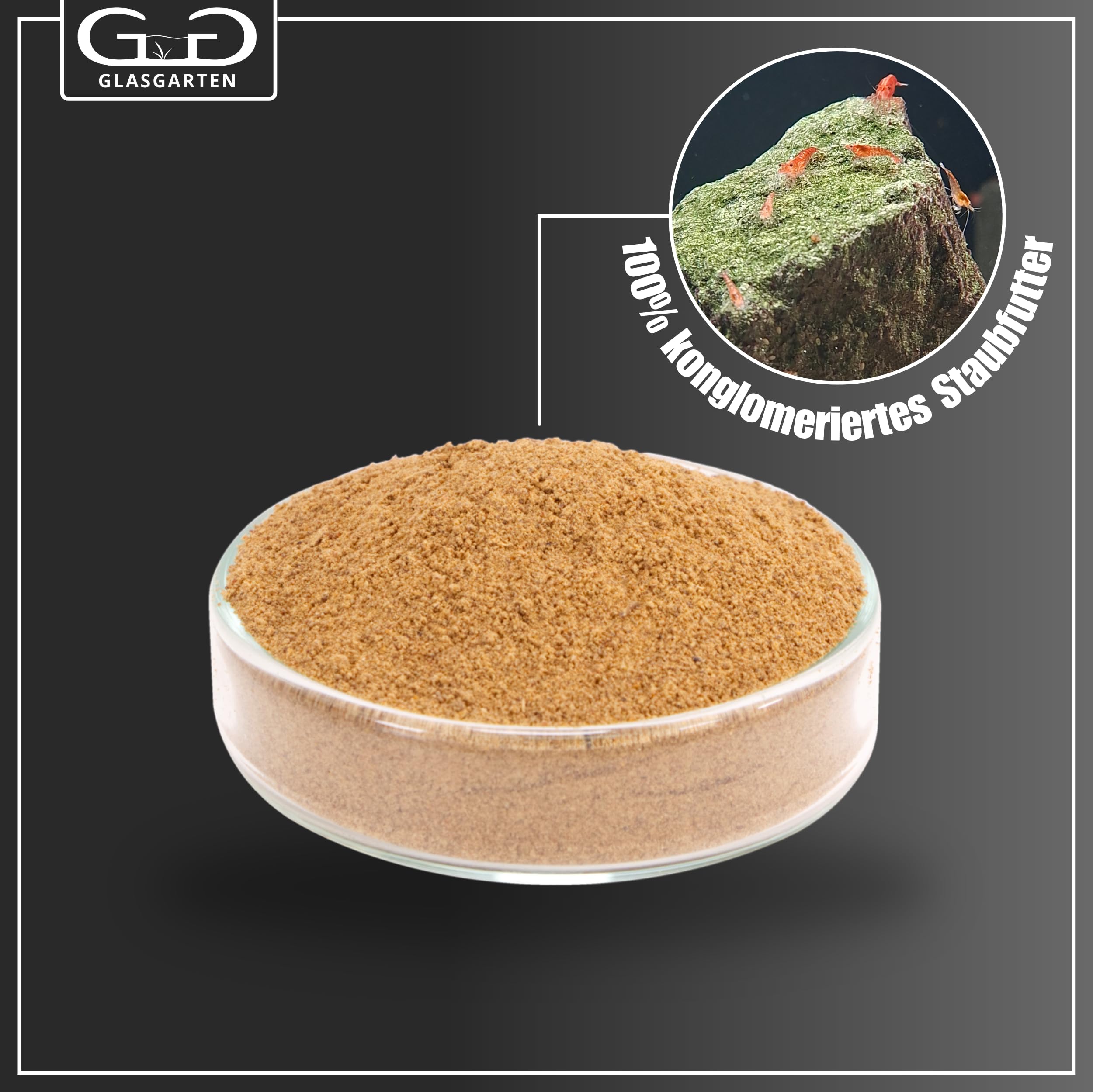 GlasGarten Shrimp Baby Food package shown from a side angle.