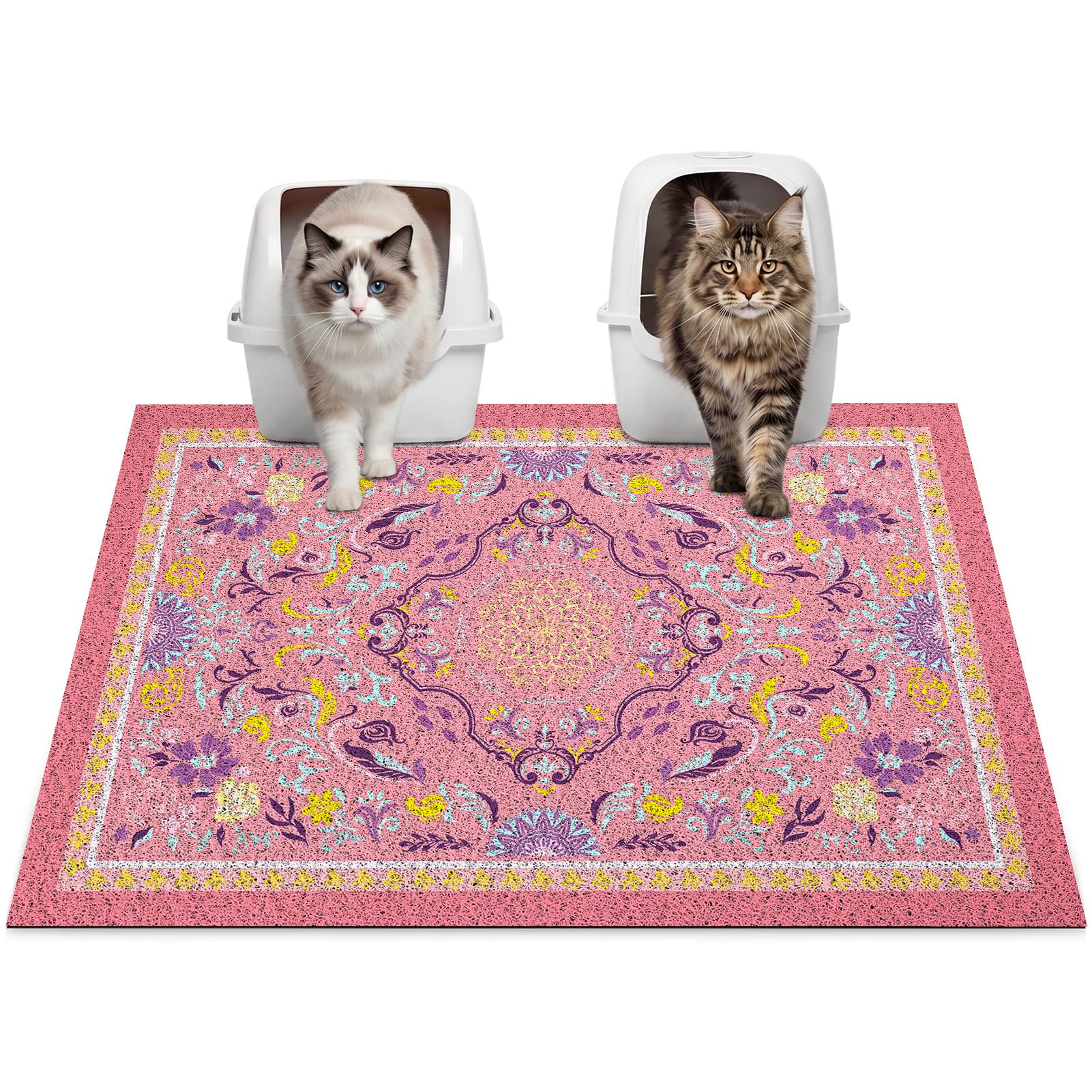Glittme cat litter mat shown from the front.