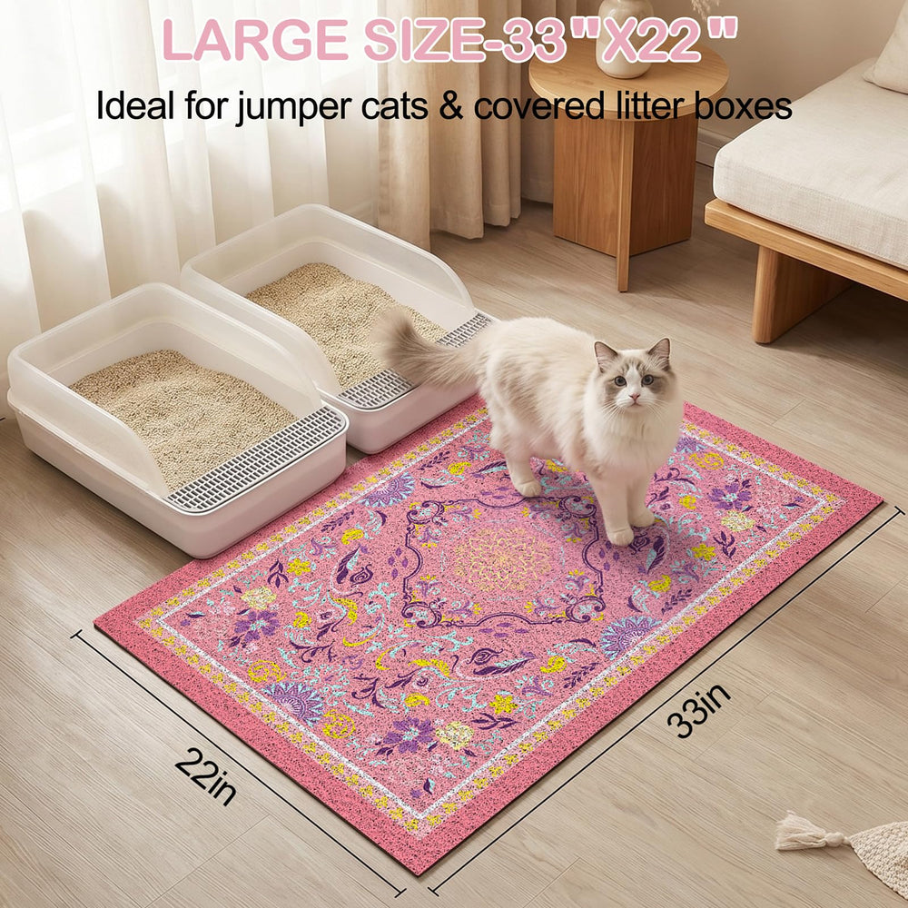 Glittme cat litter mat being rinsed to remove collected litter.