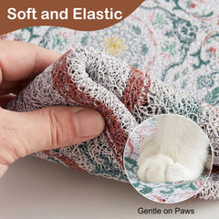 Glittme Cat Litter Mat placed beneath a cat litter box.