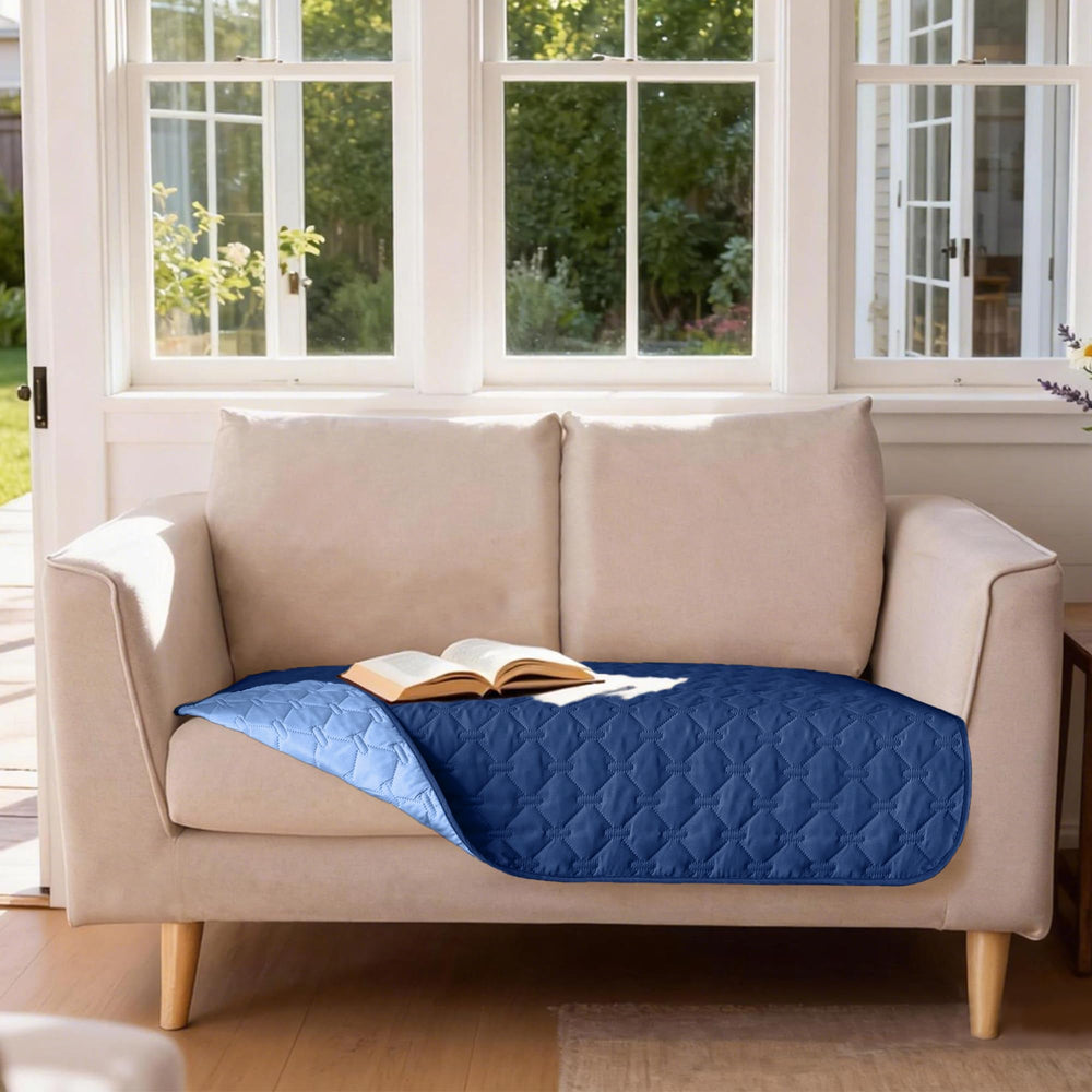 gogobunny Waterproof Loveseat Cover showing its reversible side.