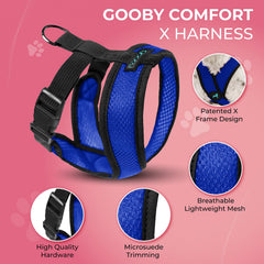 Gooby Comfort X dog harness close-up of the polyester mesh.