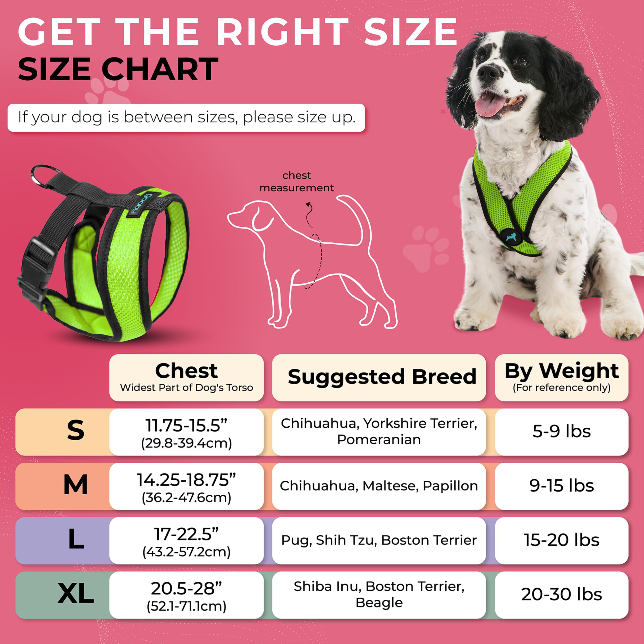 Gooby Comfort X dog harness close-up showing its soft mesh material.