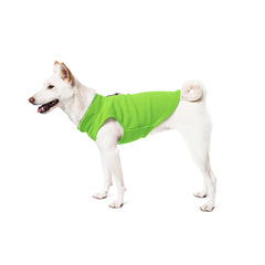 Gooby Fleece Dog Vest close-up showing an armhole for movement.