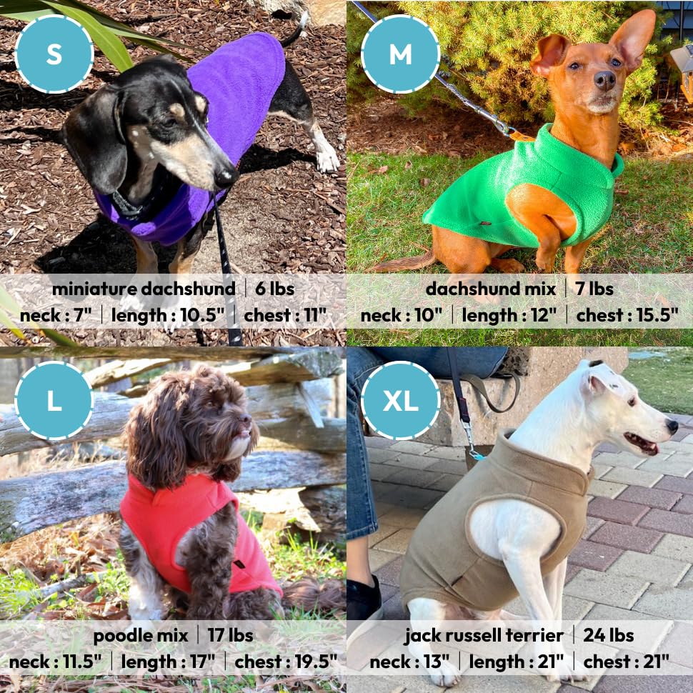 Gooby fleece dog vest shown with its pullover opening.