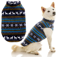 Gooby Stretch Fleece Vest shown from the front in Reindeer Blue.