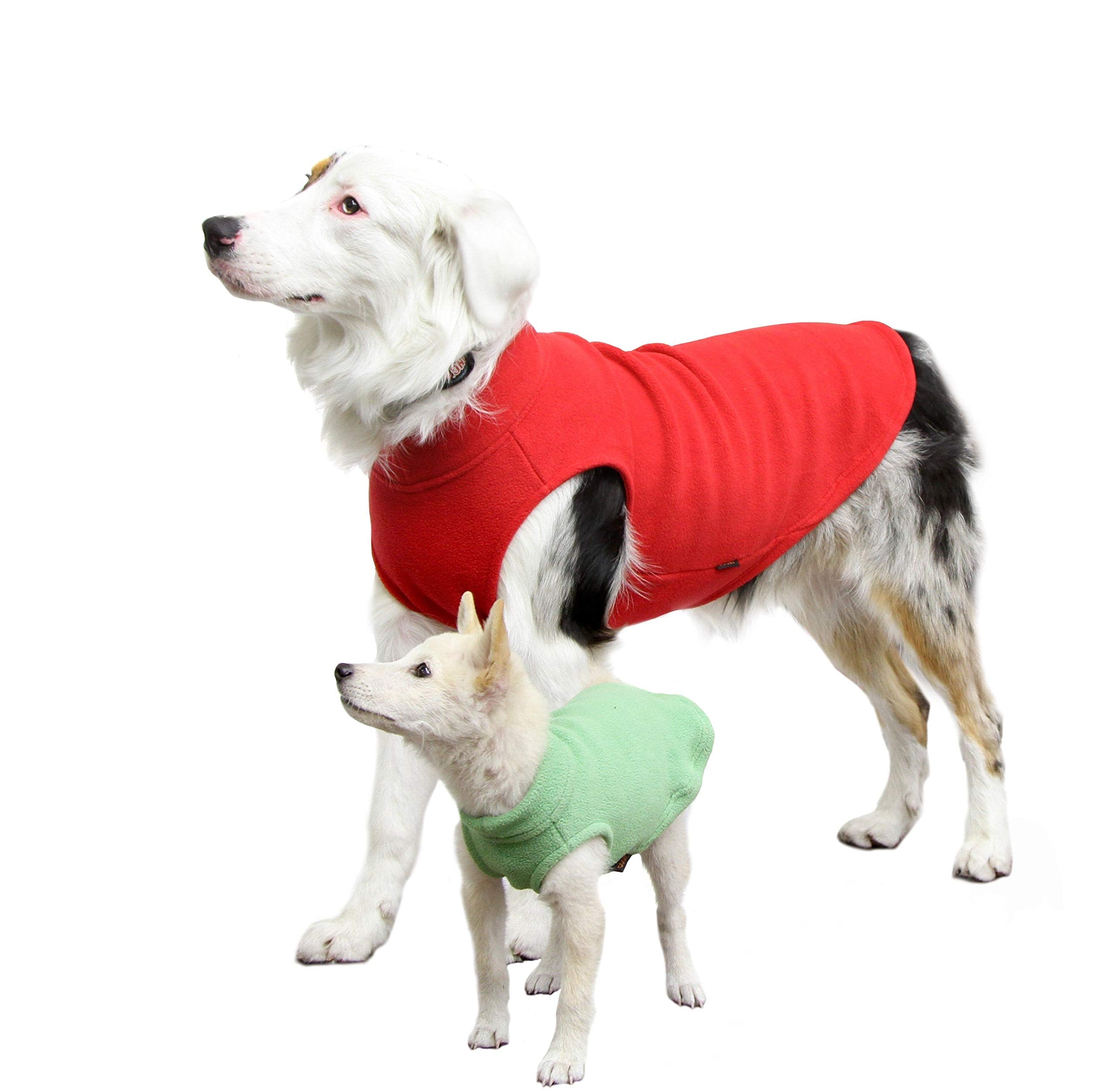 Gooby Stretch Fleece Vest detail showing the neck opening.