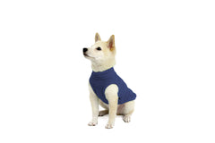 Gooby Stretch Fleece Vest Dog Sweater shown being worn by a dog.