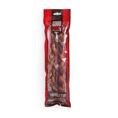 Good Lovin' Braided Bully Stick Dog Chew shown from the front.