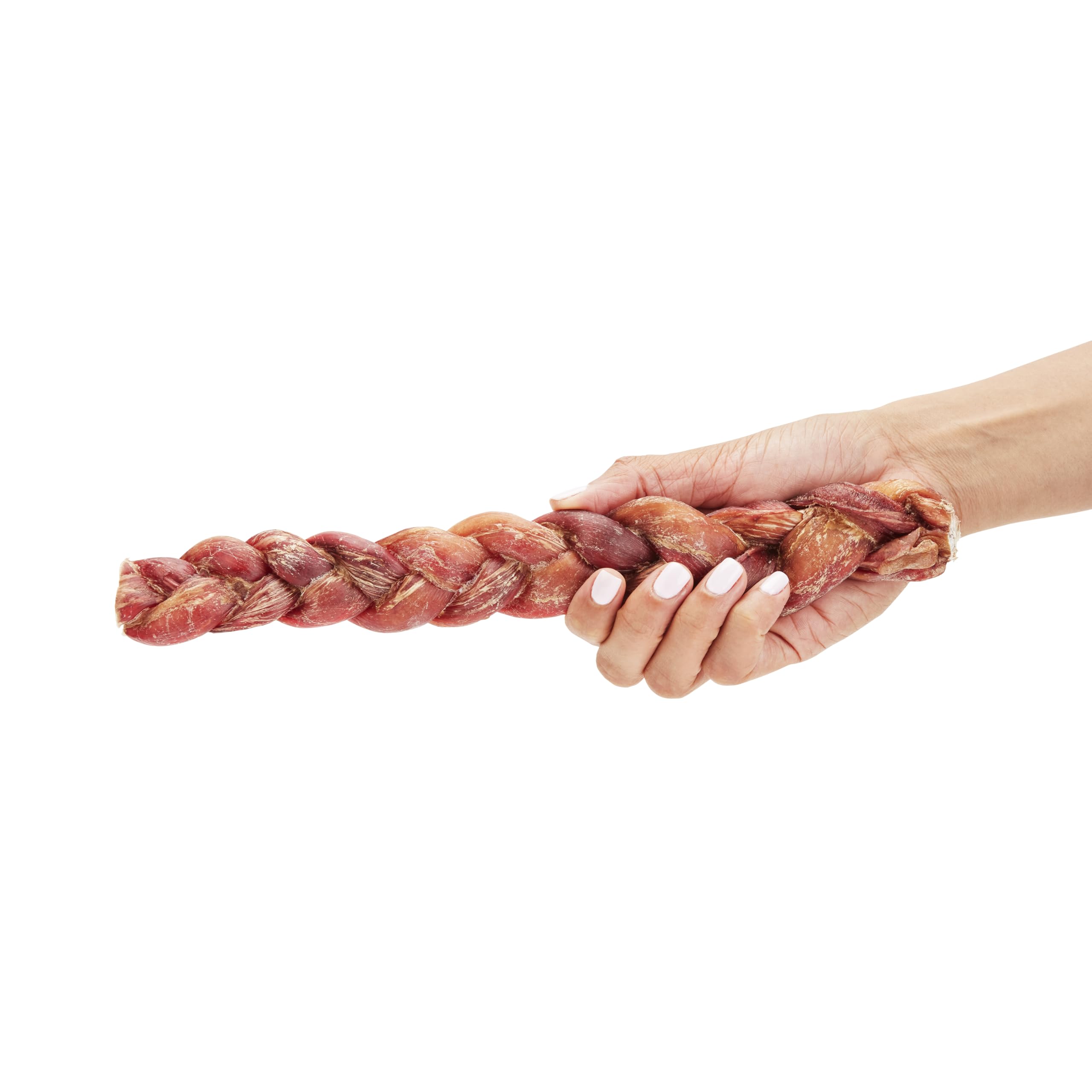 Good Lovin' Braided Bully Stick Dog Chew shown with its package.
