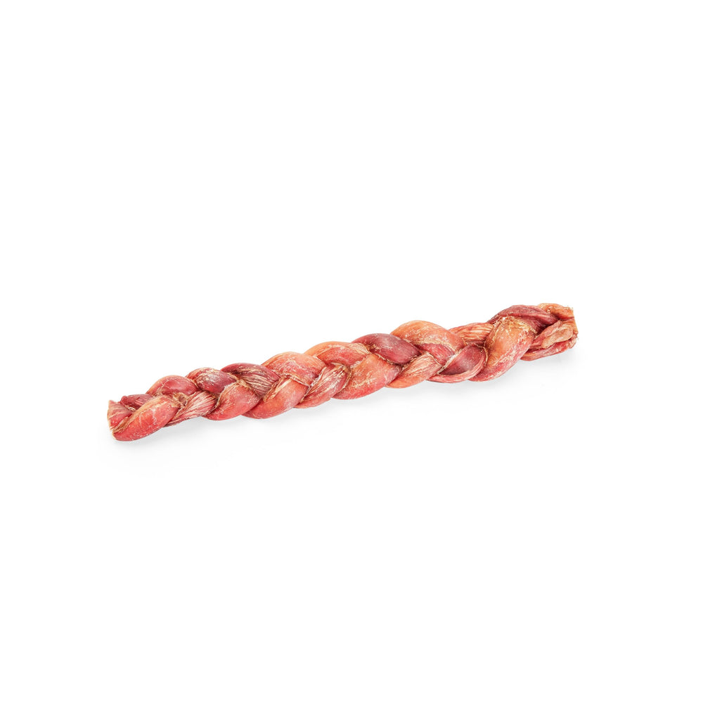 Good Lovin' Braided Bully Stick Dog Chews shown together as a pair.
