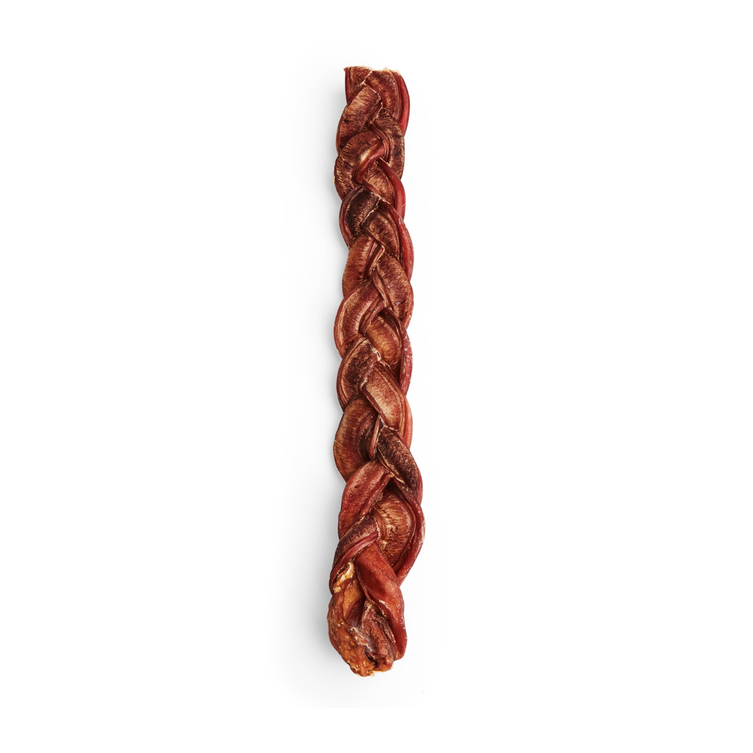Good Lovin' Braided Bully Stick Dog Chew shown from a side angle.