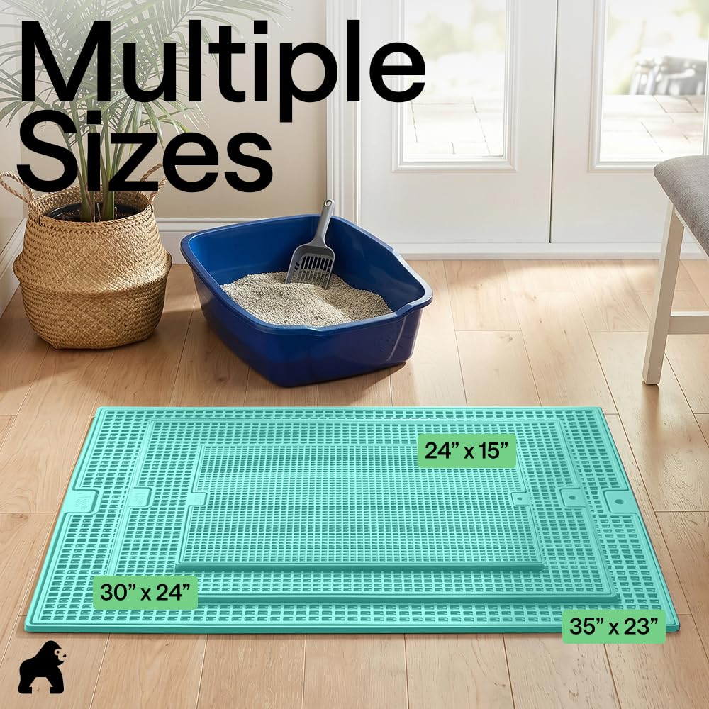 Integrated hanging hole on the GORILLA GRIP Cat Litter Mat.