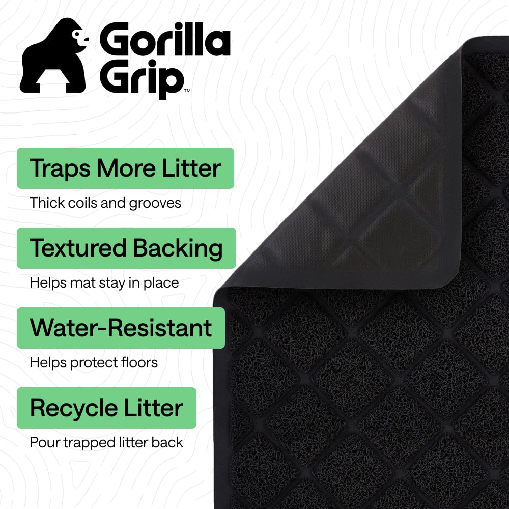 GORILLA GRIP Cat Litter Mat close-up showing its thick mesh coils.