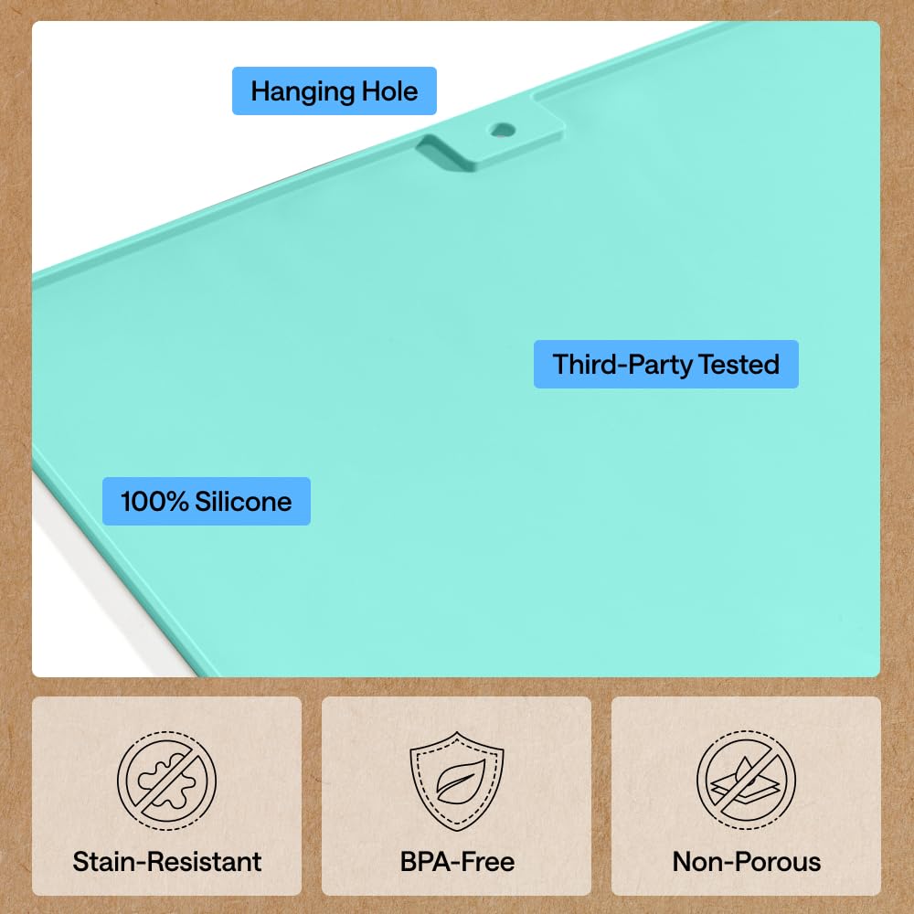 Close-up of the stain-resistant surface on the GORILLA GRIP Cat Litter Mat.