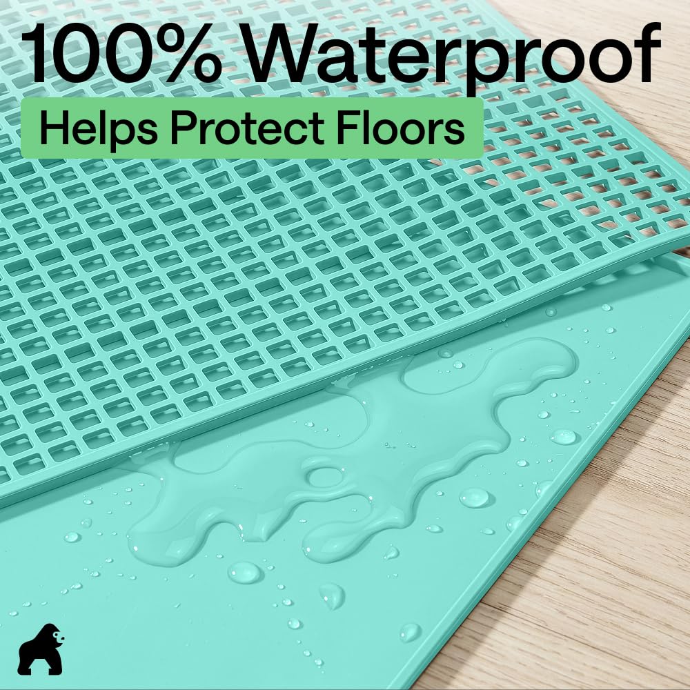 GORILLA GRIP Cat Litter Mat surface for waterproof floor protection.