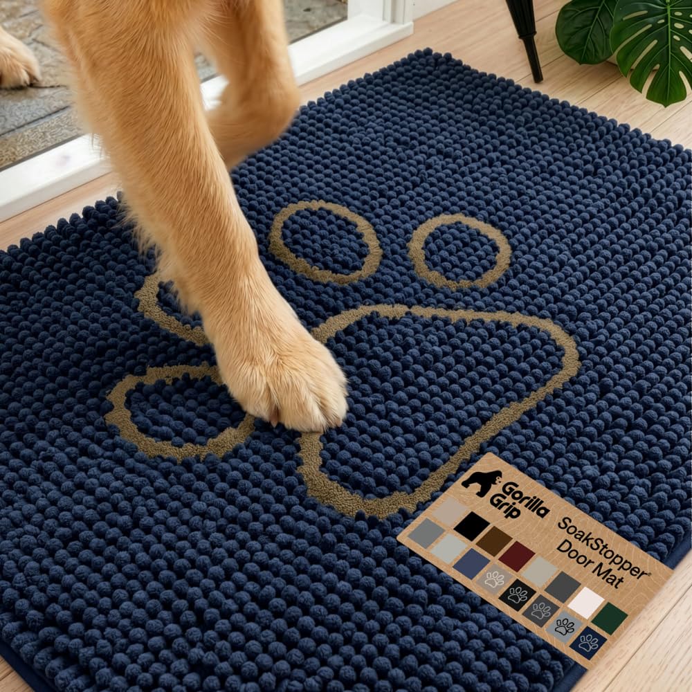 GORILLA GRIP SOAKSTOPPER dog door mat shown from the front.