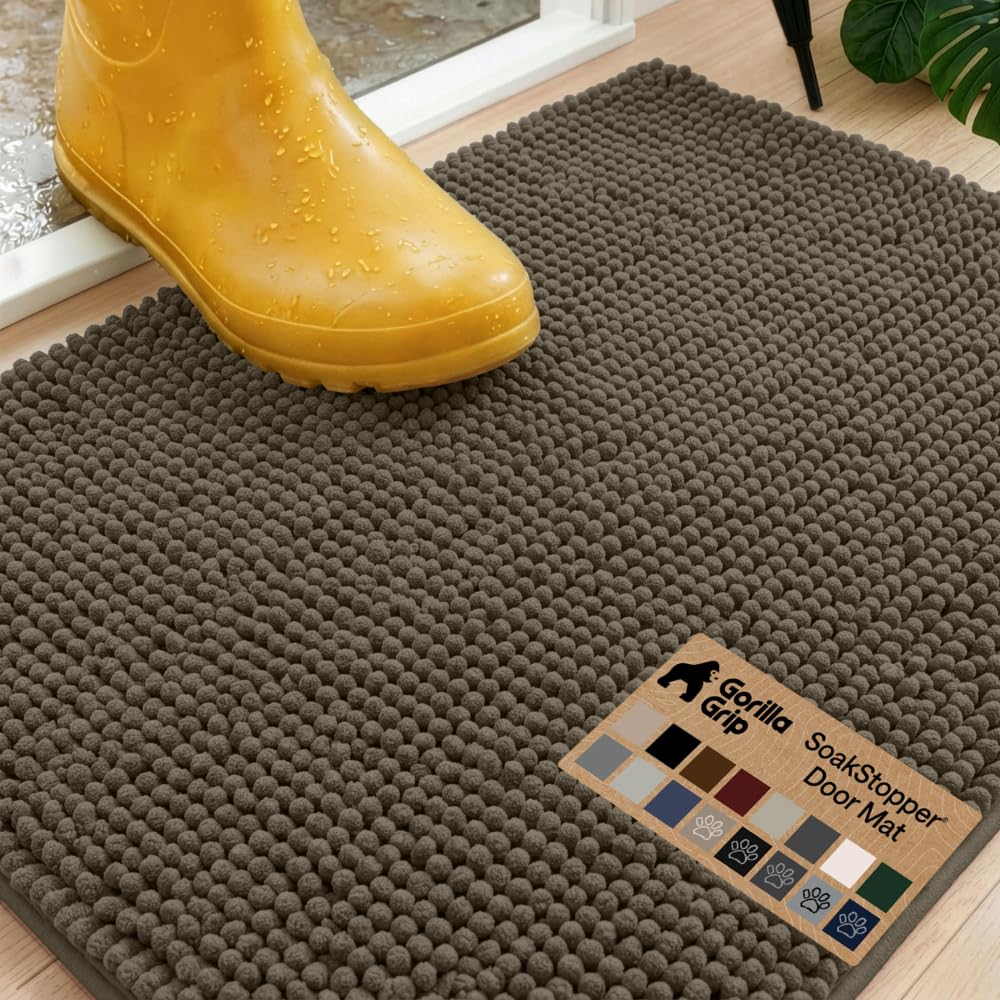 GORILLA GRIP SoakSTOPPER indoor door mat shown from the front.