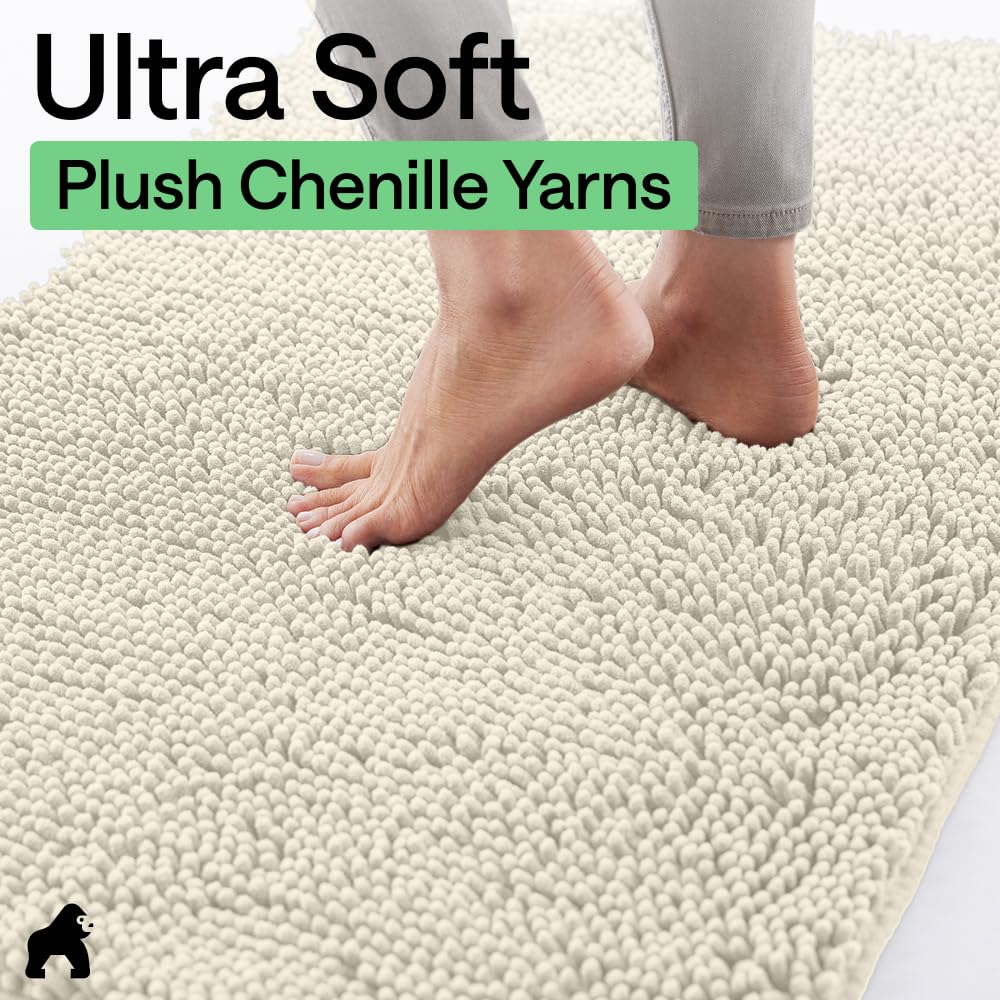 GORILLA GRIP SoakSTOPPER indoor door mat shown in an entryway setting.
