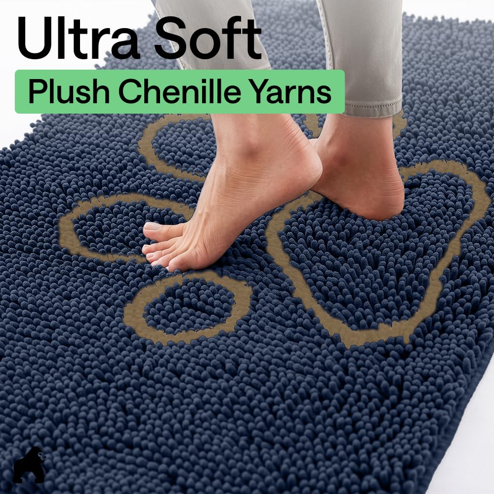 GORILLA GRIP SOAKSTOPPER dog door mat shown for machine-washable care.