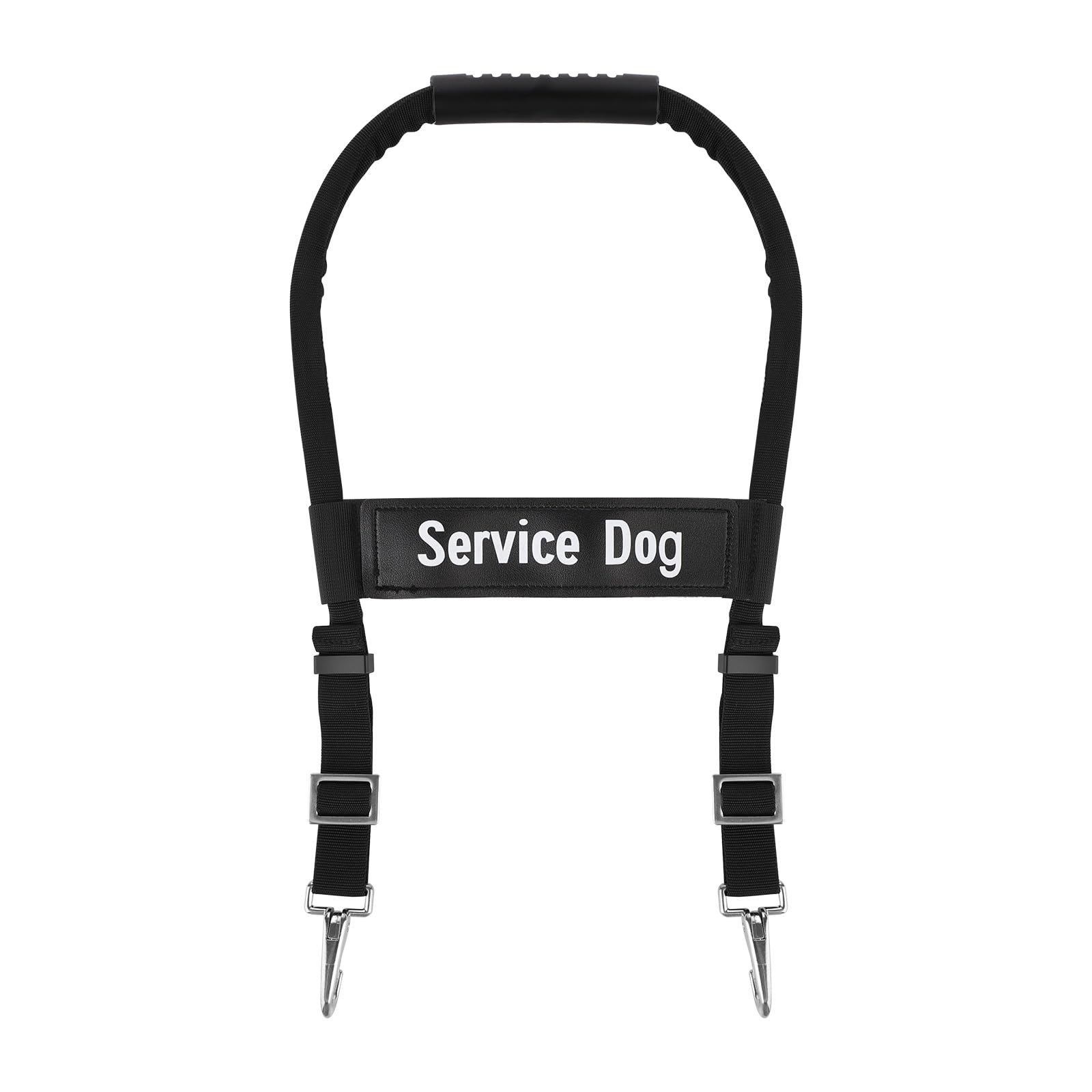 Gosknor service dog vest and handle shown from the front.