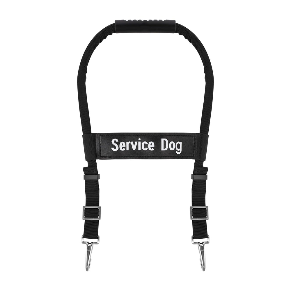 Gosknor service dog vest and handle shown from the front.