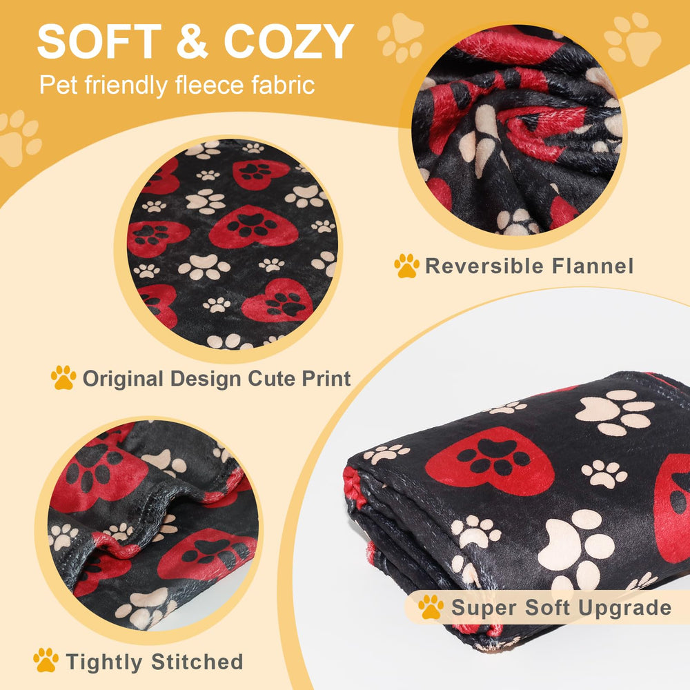 Gowyeg Dog Blanket close-up showing the soft flannel-fleece surface.