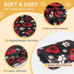 Gowyeg Dog Blanket close-up showing the soft flannel-fleece surface.