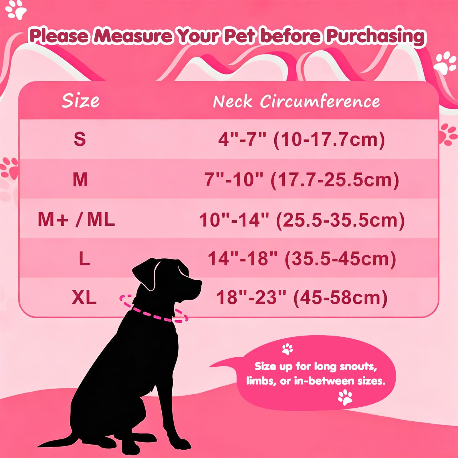 Grand Line inflatable dog collar showing the adjustable hook-and-loop fastener.