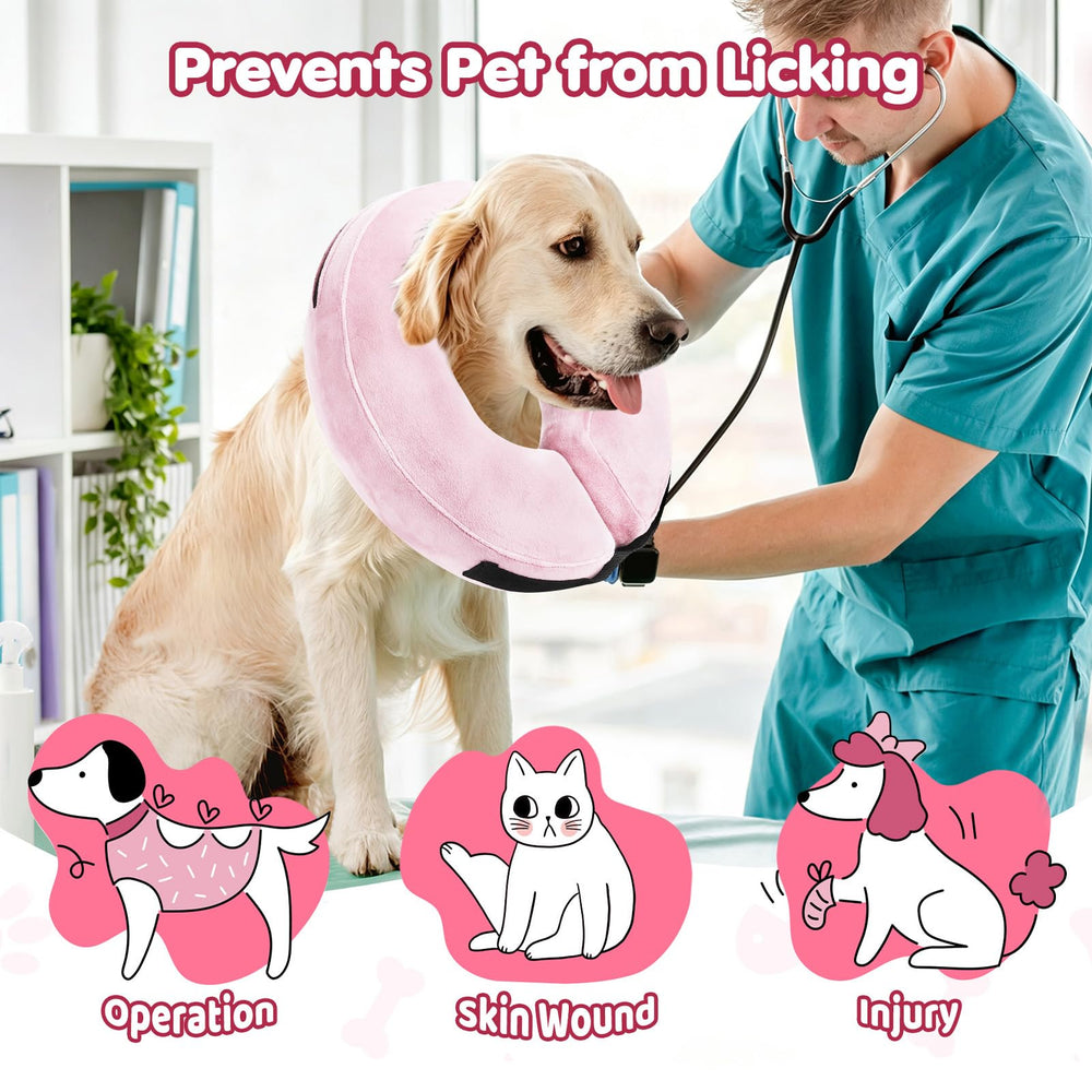 Grand Line inflatable dog collar shown in side profile.