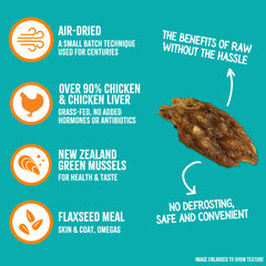 Grandma Mae's Country Naturals RawTernative Air Dried Dog Food chicken and chicken liver recipe.