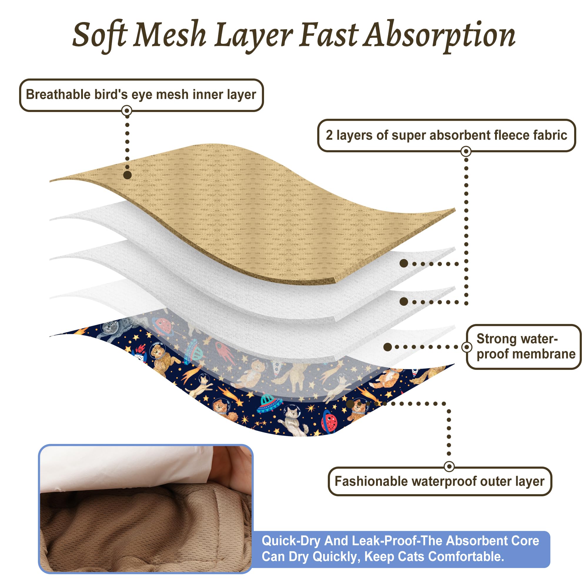 Grecle male dog belly band close-up showing its absorbent fabric layers.
