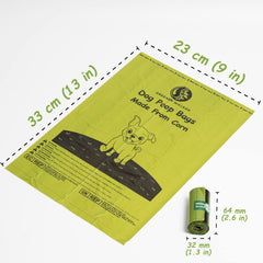 GREENER WALKER dog waste bag roll showing its paper core and paper packaging.