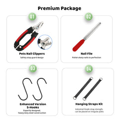Guzekier Cat Grooming Hammock kit nail clipper shown with its stop guard.