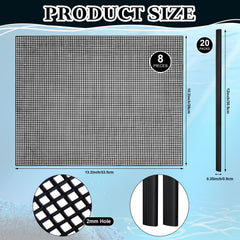 Haiabei aquarium mesh divider close-up showing the plastic grid pattern.