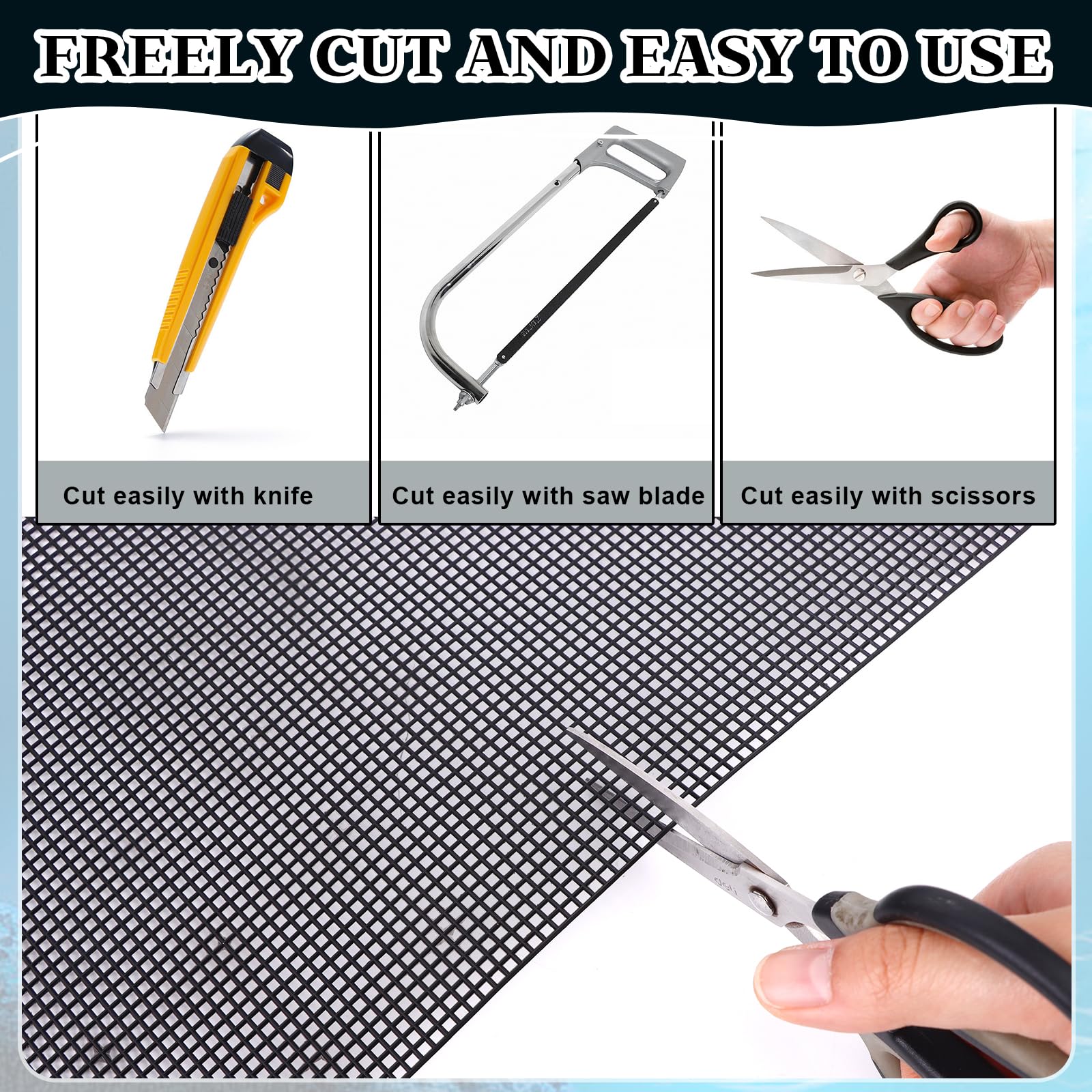 Haiabei aquarium mesh divider with mesh sheets joined into a larger panel.