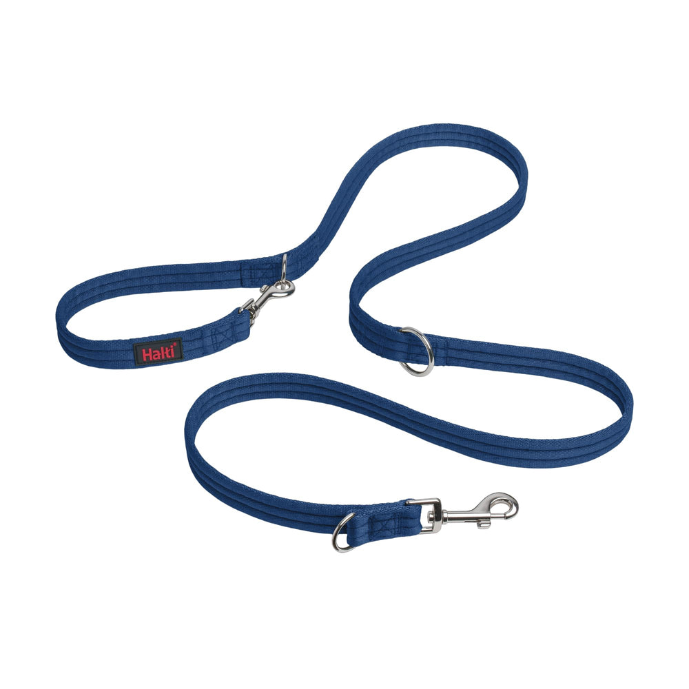 Halti Training Dog Leash shown in cobalt blue in a full product view.
