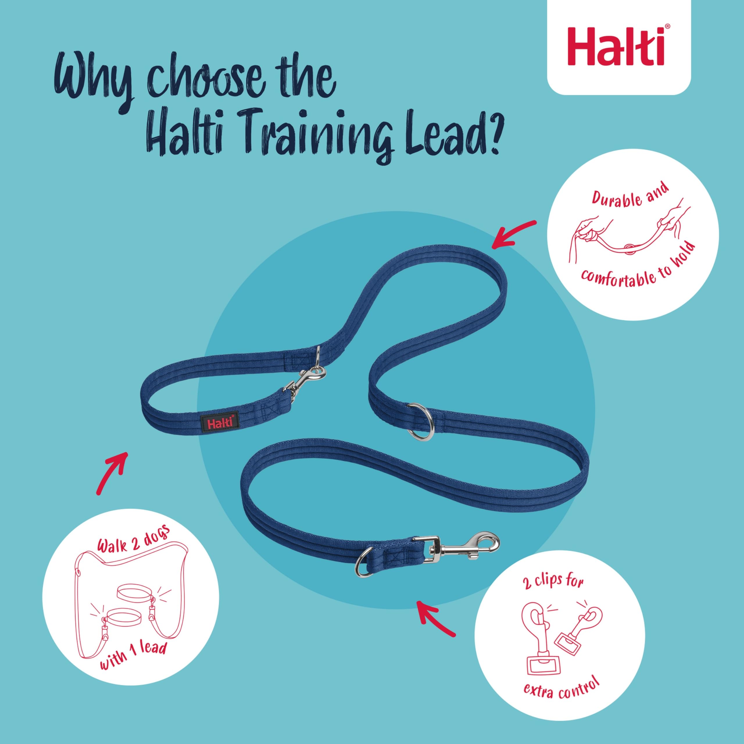 Halti Training Dog Leash close-up showing the soft padded material.
