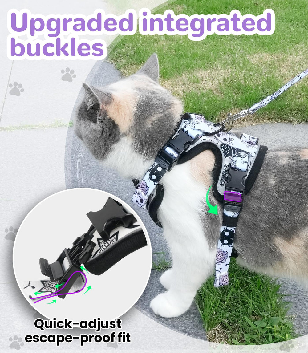 Halypet cat harness close-up showing its soft mesh material.