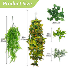 Hamiledyi reptile plants featuring the two large hanging leaf vines.