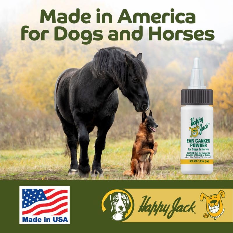 HAPPY JACK Ear Canker Powder shown from the side.