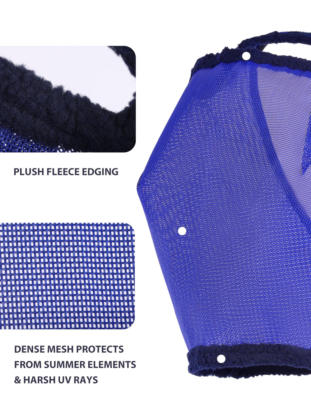 Harrison Howard horse fly mask showing the opening for a forelock.