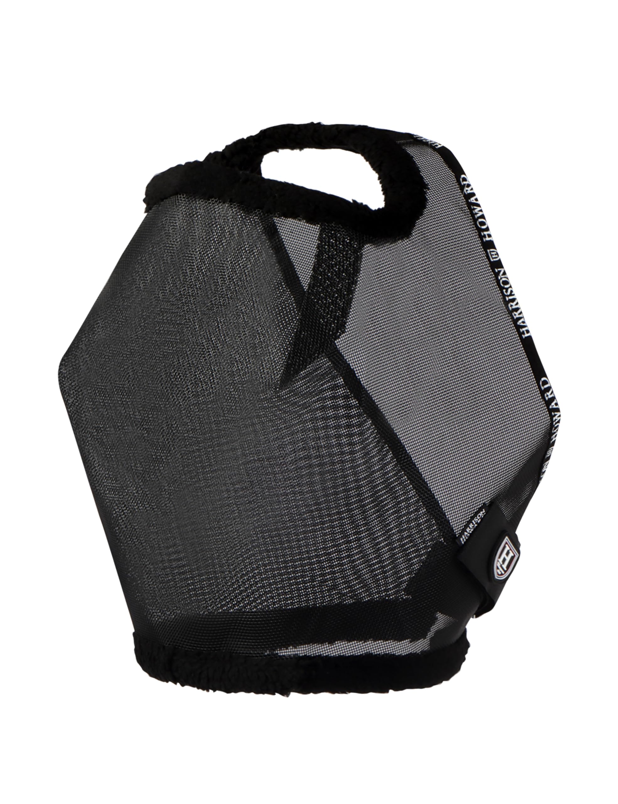 Harrison Howard mesh horse fly mask with a close view of its fine mesh.