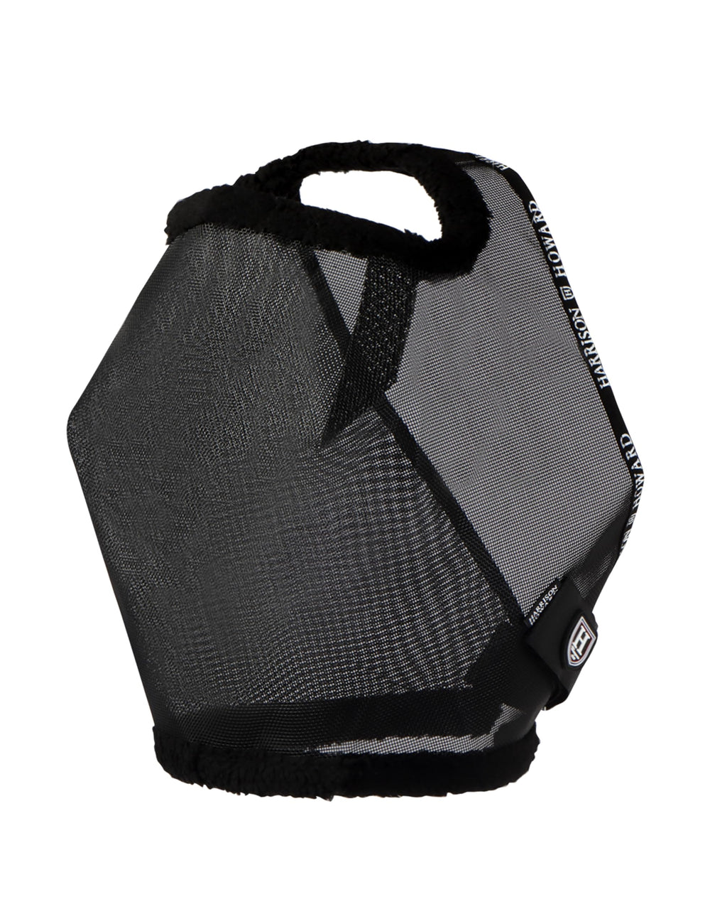 Harrison Howard mesh horse fly mask with a close view of its fine mesh.