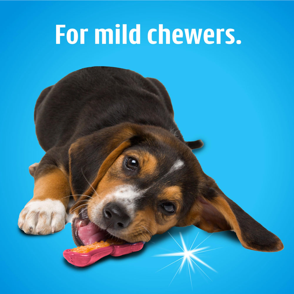 Hartz Chew 'n Clean Dental Duo extra-small chew shown from the front.